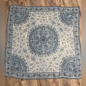 Luxury Loro Piana Italian Maxi Carr Moon Soffio Cashmere Silk Scarf - Blue